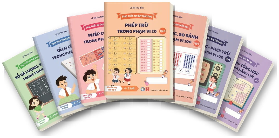 Bộ sách Phát triển tư duy toán học 7 tập của cô Lê Thị Thu Hiền, NXB Hà Nội